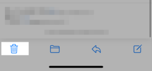 iPhoneメールでアーカイブをゴミ箱にする手順
